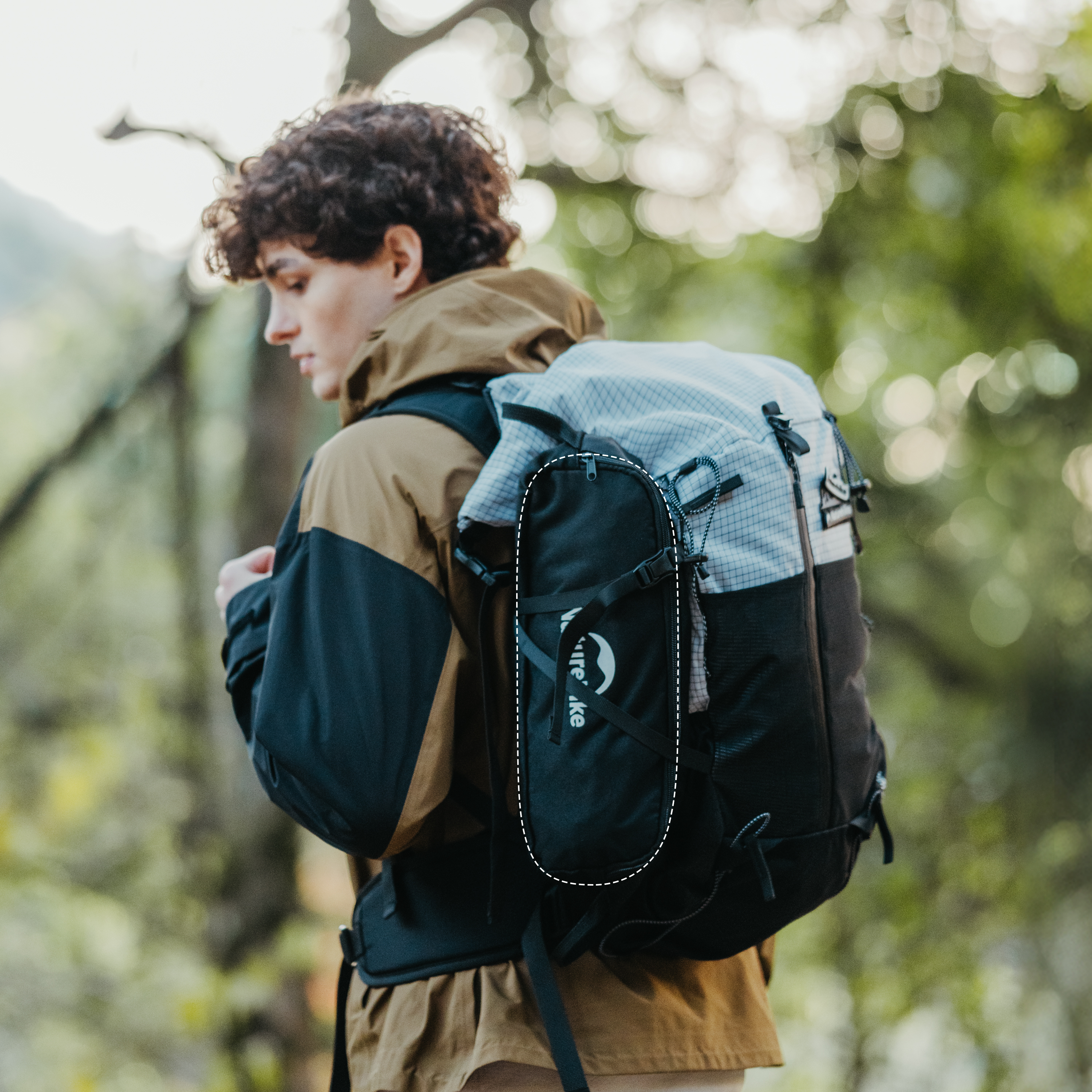 Naturehike rýchlorozkladacia ultraľahká stolička Snap 1300g - čierna